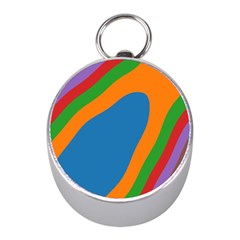 Rainbow Road Mini Silver Compasses by Sparkle