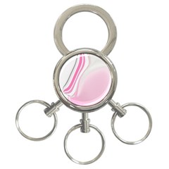 Modern Pink 3-ring Key Chain by Sparkle