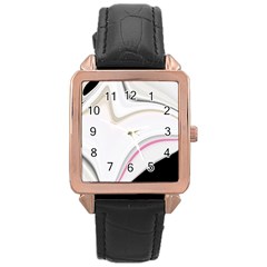 Tech Colors Rose Gold Leather Watch  by Sparkle