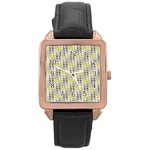 Color Tiles Rose Gold Leather Watch  Front