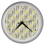 Color Tiles Wall Clock (Silver) Front