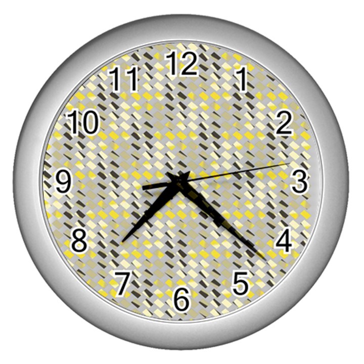 Color Tiles Wall Clock (Silver)