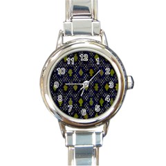 Color Abstract Cartoon Round Italian Charm Watch by Sparkle