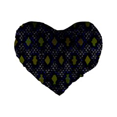 Color Abstract Cartoon Standard 16  Premium Flano Heart Shape Cushions by Sparkle