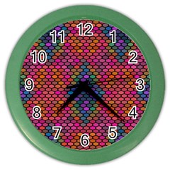 Hexxogons Color Wall Clock by Sparkle