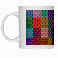 Random Colors Hexagon White Mugs