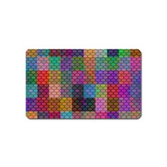 Random Colors Hexagon Magnet (name Card) by Sparkle