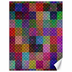 Random Colors Hexagon Canvas 18  X 24  by Sparkle