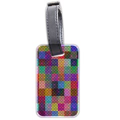 Random Colors Hexagon Luggage Tag (two Sides) by Sparkle