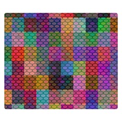 Random Colors Hexagon Double Sided Flano Blanket (small)  by Sparkle