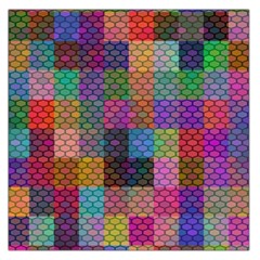 Random Colors Hexagon Large Satin Scarf (square) by Sparkle