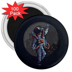 Illustration Drunk Astronaut 3  Magnets (100 Pack) by Vaneshart