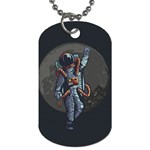 Illustration Drunk Astronaut Dog Tag (Two Sides) Back