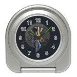 Illustration Drunk Astronaut Travel Alarm Clock Front