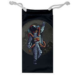 Illustration Drunk Astronaut Jewelry Bag by Vaneshart