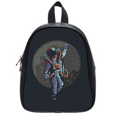 Illustration Drunk Astronaut School Bag (small) by Vaneshart