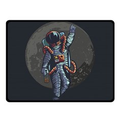 Illustration Drunk Astronaut Fleece Blanket (small) by Vaneshart