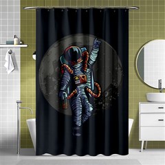 Illustration Drunk Astronaut Shower Curtain 48  X 72  (small)  by Vaneshart