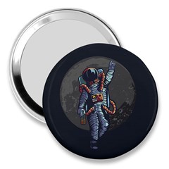 Illustration Drunk Astronaut 3  Handbag Mirrors by Vaneshart