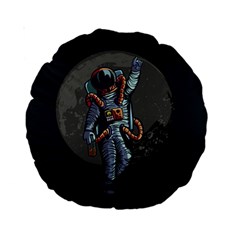 Illustration Drunk Astronaut Standard 15  Premium Round Cushions by Vaneshart