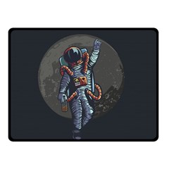 Illustration Drunk Astronaut Double Sided Fleece Blanket (small)  by Vaneshart