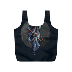 Illustration Drunk Astronaut Full Print Recycle Bag (s) by Vaneshart