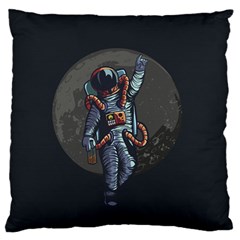 Illustration Drunk Astronaut Large Flano Cushion Case (two Sides) by Vaneshart