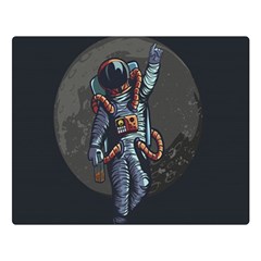 Illustration Drunk Astronaut Double Sided Flano Blanket (large)  by Vaneshart