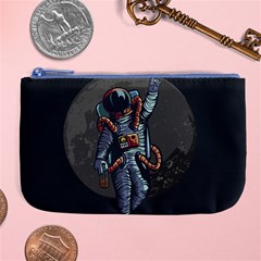 Illustration Drunk Astronaut Large Coin Purse by Vaneshart