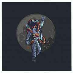 Illustration Drunk Astronaut Wooden Puzzle Square by Vaneshart