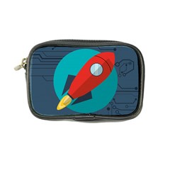 Rocket With Science Related Icons Image Coin Purse by Vaneshart