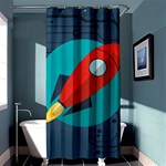 Rocket With Science Related Icons Image Shower Curtain 36  x 72  (Stall)  Curtain(36 X72 ) - 33.26 x66.24  Curtain(36 X72 )