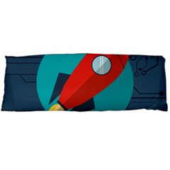 Rocket With Science Related Icons Image Body Pillow Case (dakimakura) by Vaneshart