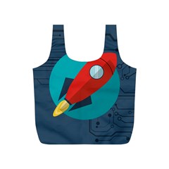 Rocket With Science Related Icons Image Full Print Recycle Bag (s) by Vaneshart