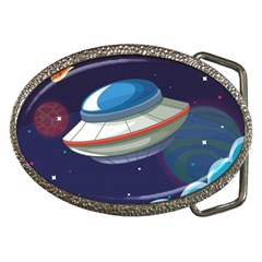 Ufo Alien Spaceship Galaxy Belt Buckles by Vaneshart