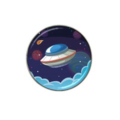 Ufo Alien Spaceship Galaxy Hat Clip Ball Marker by Vaneshart