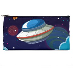 Ufo Alien Spaceship Galaxy Pencil Case by Vaneshart