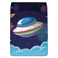 Ufo Alien Spaceship Galaxy Removable Flap Cover (l) by Vaneshart