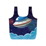 Ufo Alien Spaceship Galaxy Full Print Recycle Bag (S) Front