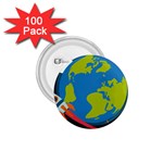 Spaceship Design 1.75  Buttons (100 pack)  Front