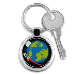 Spaceship Design Key Chain (round) by Vaneshart