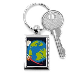 Spaceship Design Key Chain (rectangle) by Vaneshart