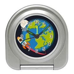 Spaceship Design Travel Alarm Clock by Vaneshart