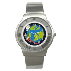 Spaceship Design Stainless Steel Watch by Vaneshart