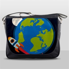 Spaceship Design Messenger Bag by Vaneshart