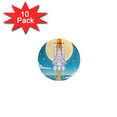 Space Exploration Illustration 1  Mini Magnet (10 Pack)  by Vaneshart