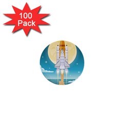 Space Exploration Illustration 1  Mini Buttons (100 Pack)  by Vaneshart