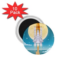 Space Exploration Illustration 1 75  Magnets (10 Pack)  by Vaneshart