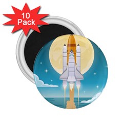 Space Exploration Illustration 2 25  Magnets (10 Pack)  by Vaneshart