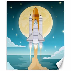 Space Exploration Illustration Canvas 8  X 10  by Vaneshart